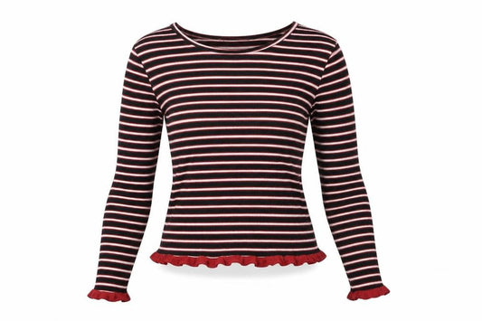 Primark Womens Black Striped  Pullover Sweatshirt Size 6