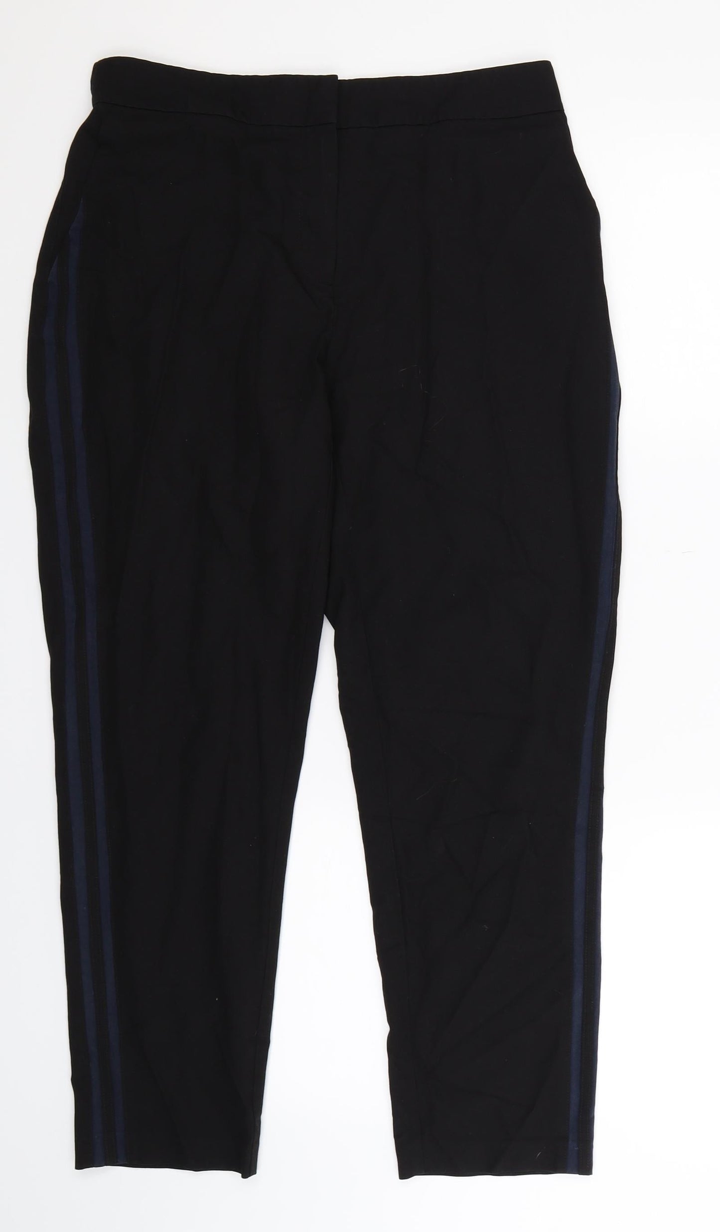 Nutmeg Womens Black Striped  Dress Pants Trousers Size 12 L27 in