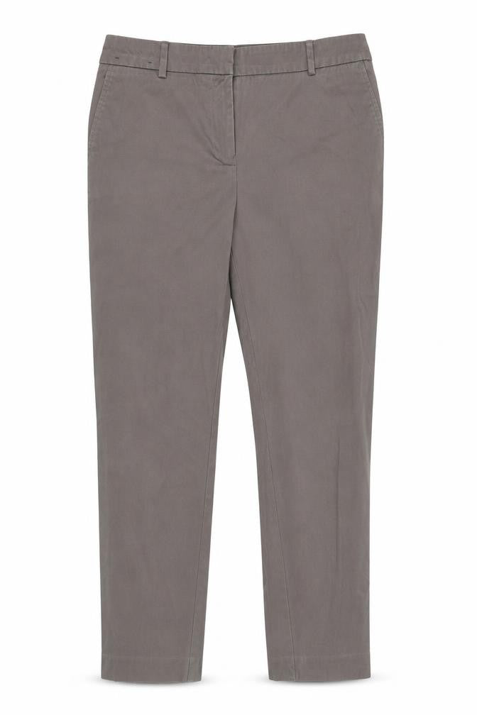 Front view of Next women’s grey trousers, size UK 10, 27-inch leg