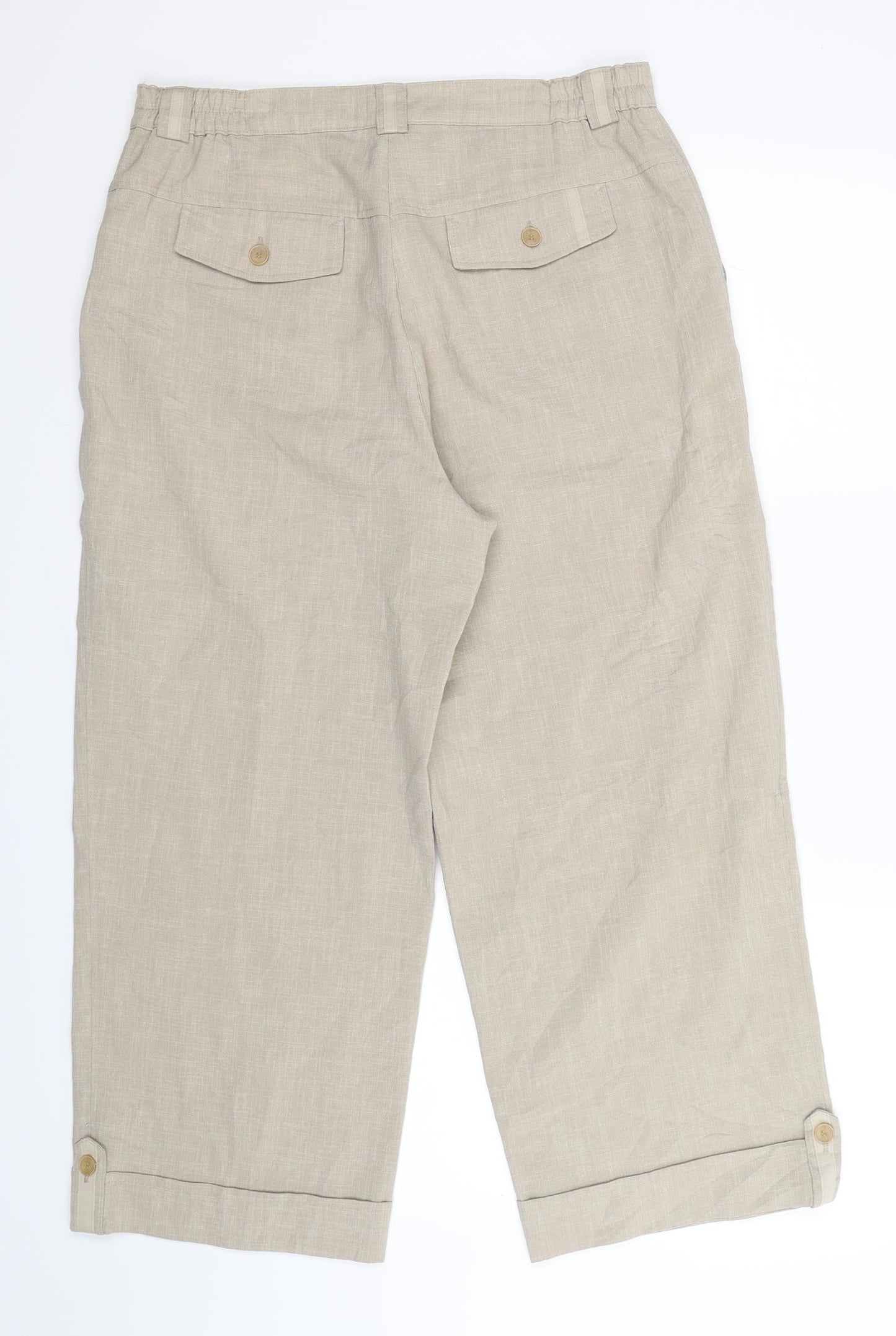 Brandtex Womens Beige   Trousers  Size 16 L25 in