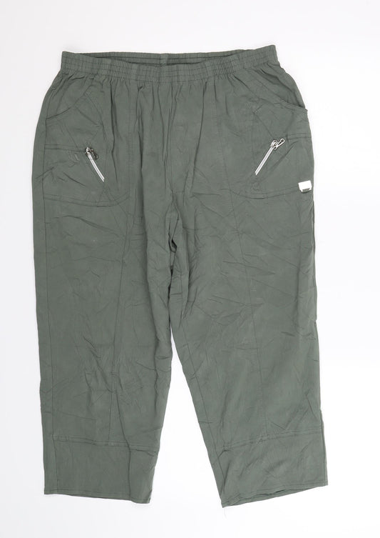 VY Womens Green   Cropped Trousers Size 34 in L21 in