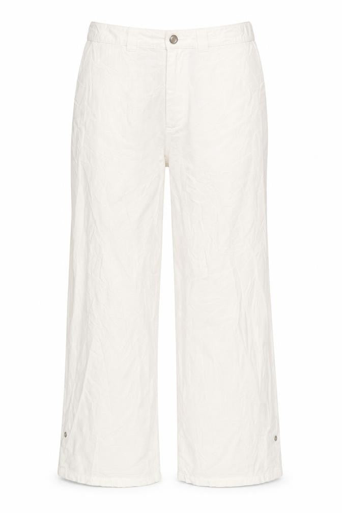 Front view of MAC women’s white trousers, size UK 30, in, 25-inch leg