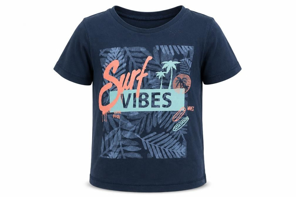 Front view of George boys’ blue basic t-shirt, size 5-6, years