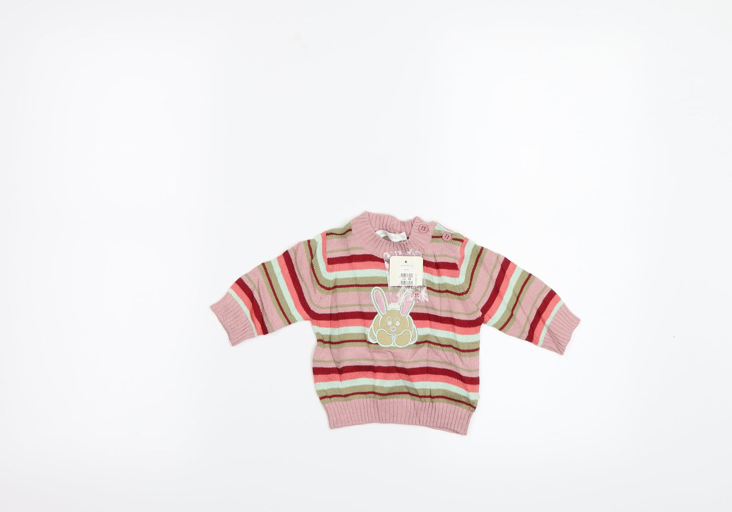 name it Girls Pink   Pullover Jumper One Size