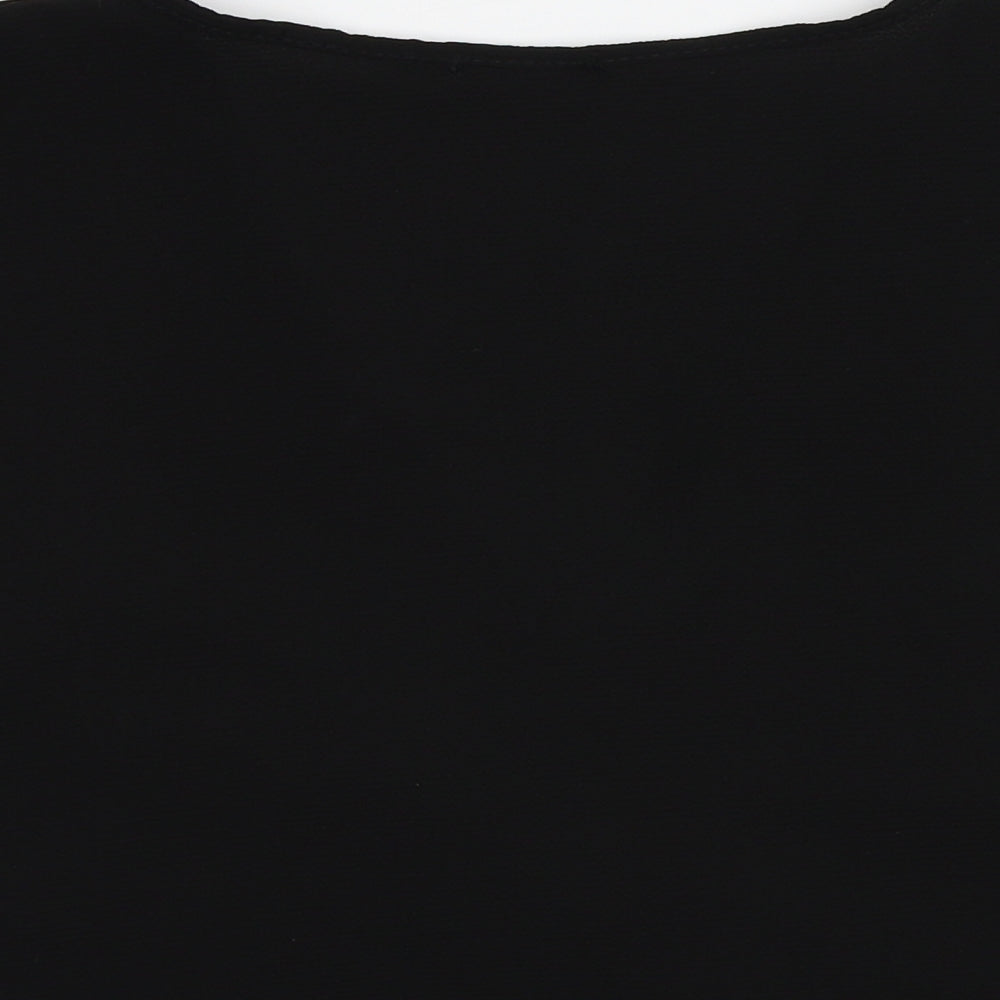 PRETTYLITTLETHING Womens Black   Basic Blouse Size 12