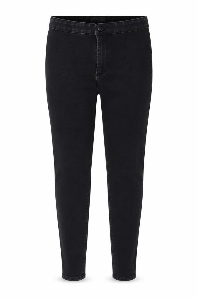 Front view of Denim co women’s black denim skinny jeans, size UK 16, 26-inch leg