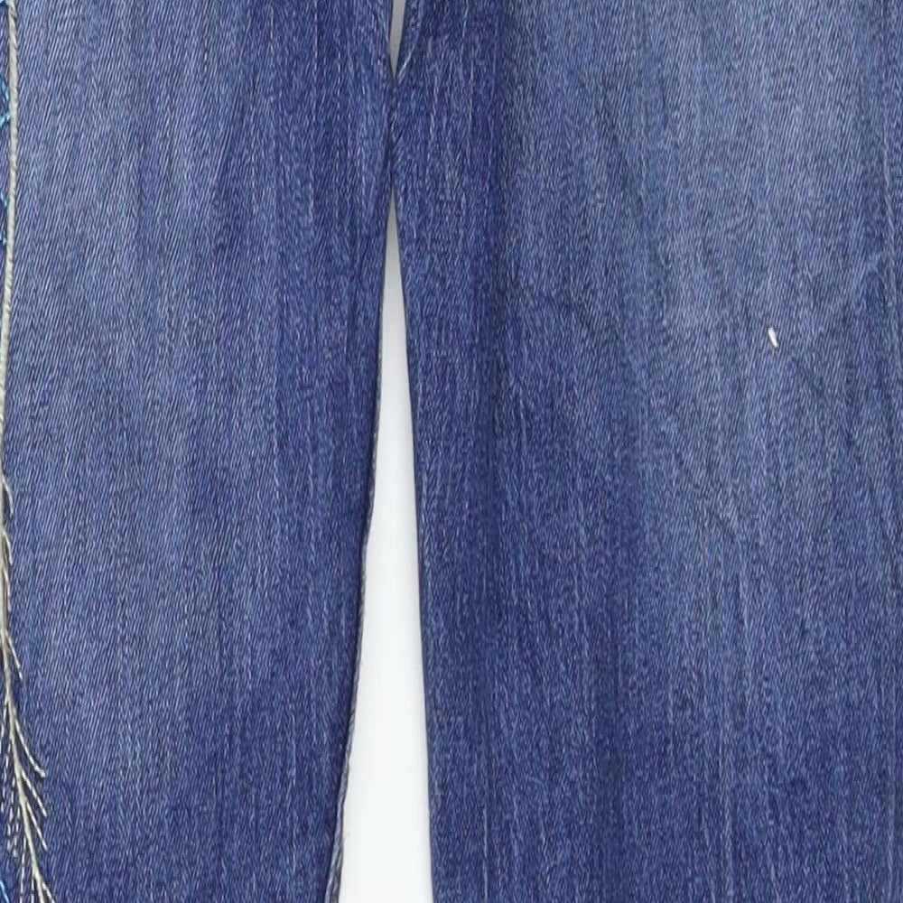 Preworn Womens Blue  Denim Skinny Jeans Size 30 L28 in - Flower print