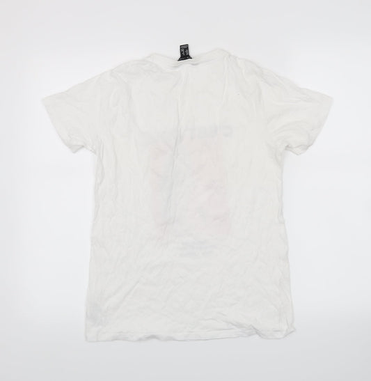 New Look Womens White   Basic T-Shirt Size 8  - c'est tout