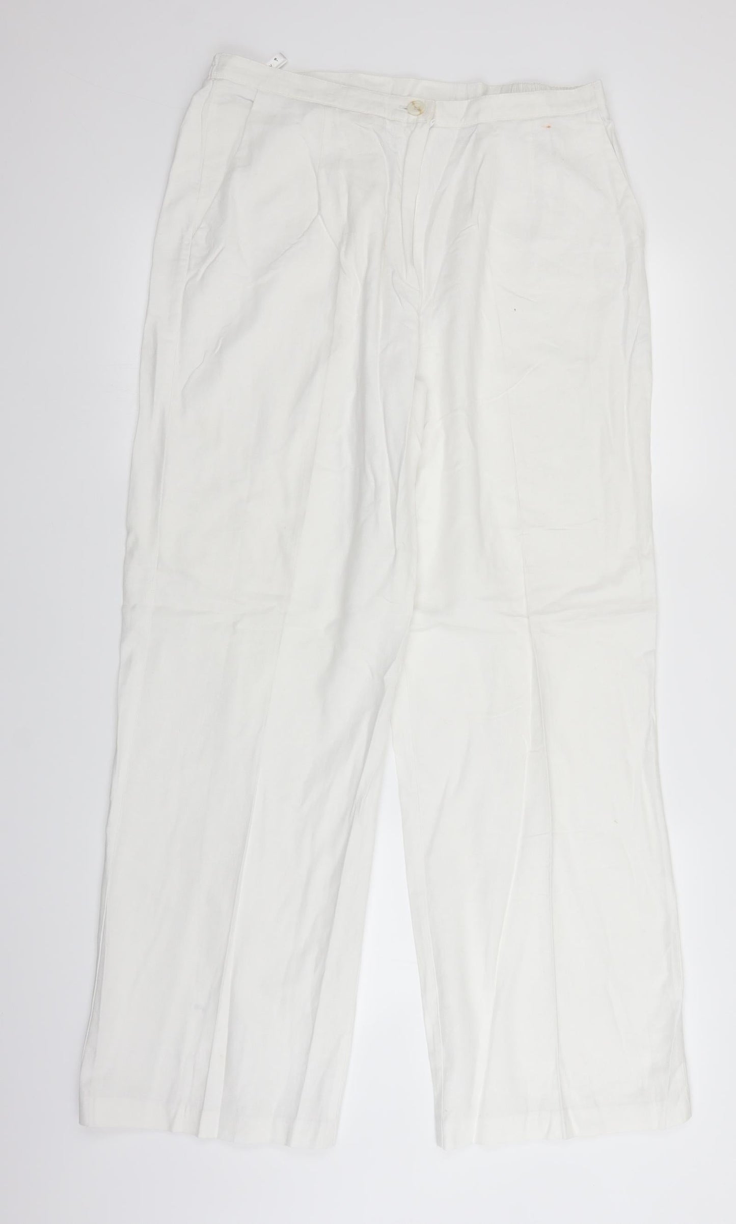 ELVI Womens White   Trousers  Size 18 L29 in