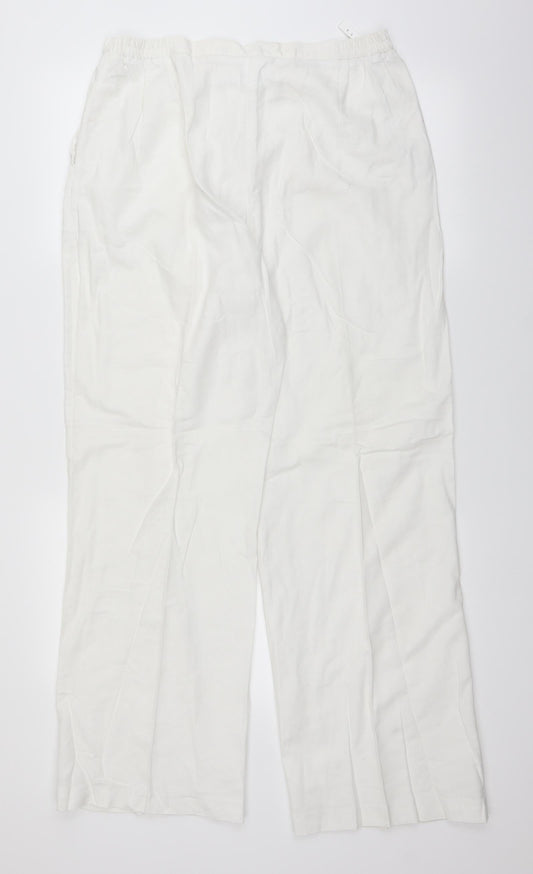 ELVI Womens White   Trousers  Size 18 L29 in