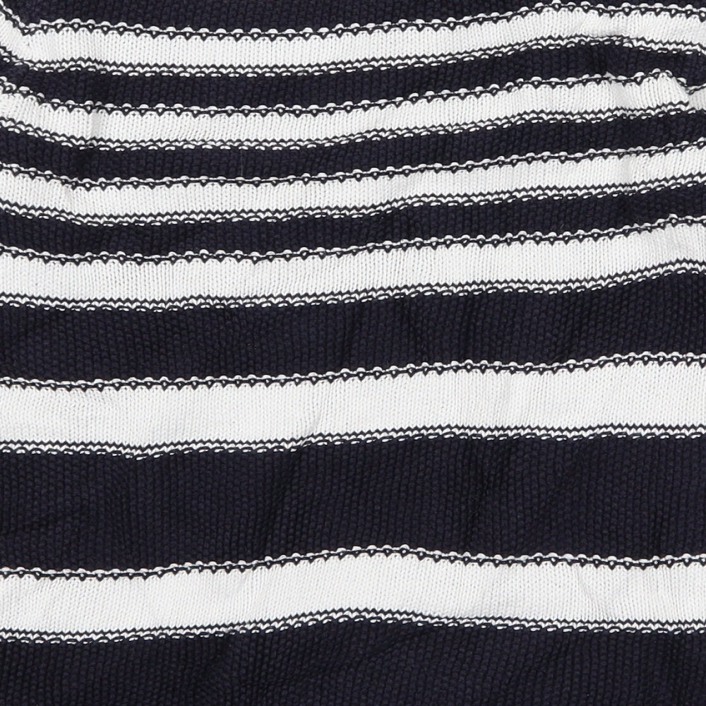 M&S Womens Blue Striped  Pullover Jumper Size 8