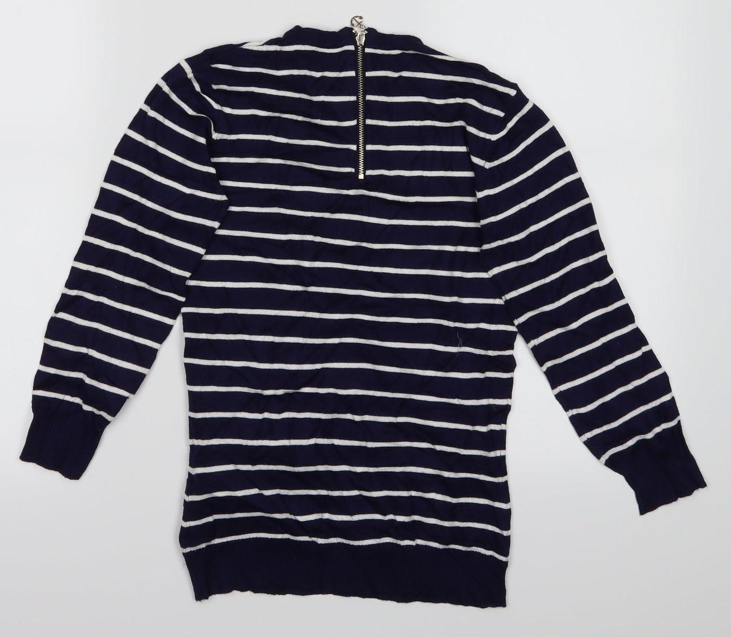Mohito Womens Blue Striped  Pullover Jumper Size S