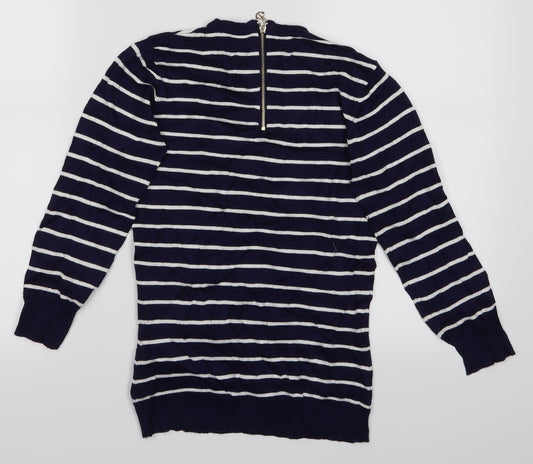 Mohito Womens Blue Striped  Pullover Jumper Size S