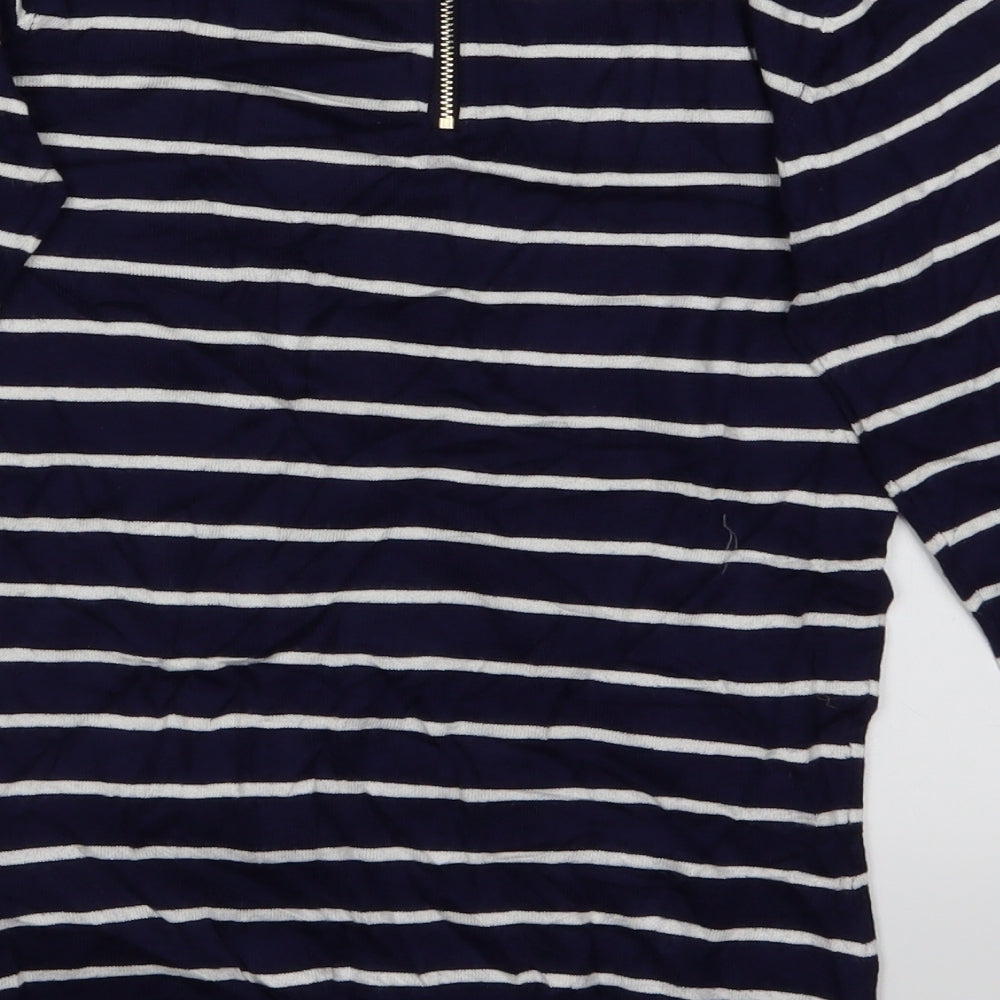 Mohito Womens Blue Striped  Pullover Jumper Size S
