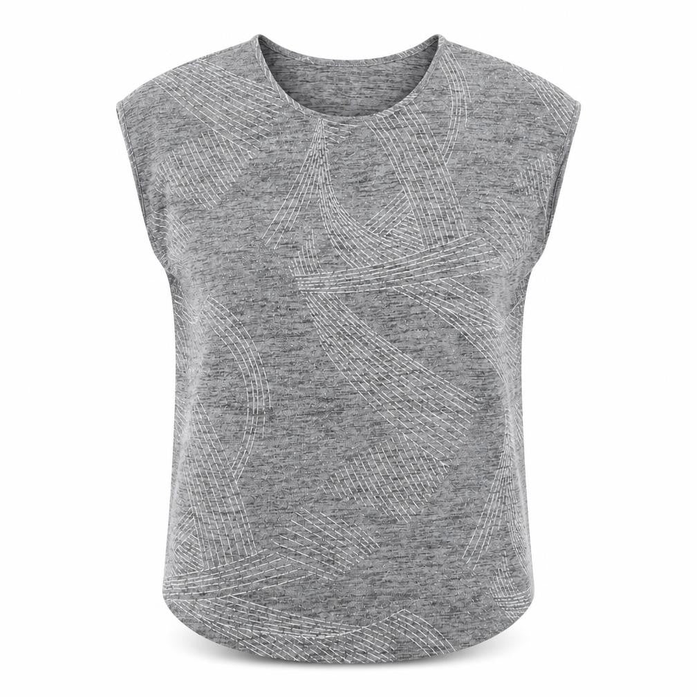 Front view of Klass women’s silver knit jumper, size S