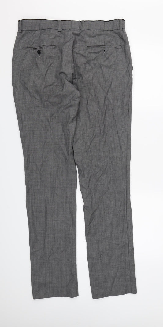 Topman Mens Grey  Rayon Dress Pants Trousers  L32 in
