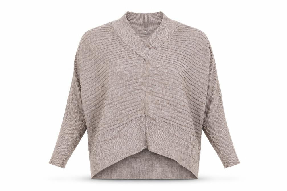 Front view of River Island women’s brown knit jumper, size XS
