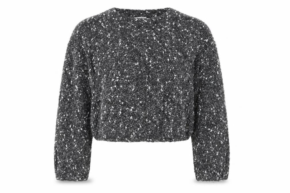 Front view of Topshop women’s black knit jumper, size XS