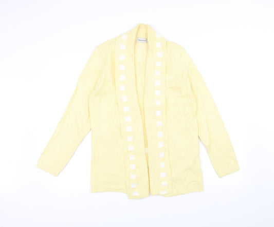 Impressions Womens Yellow  Knit Cardigan Jumper Size M