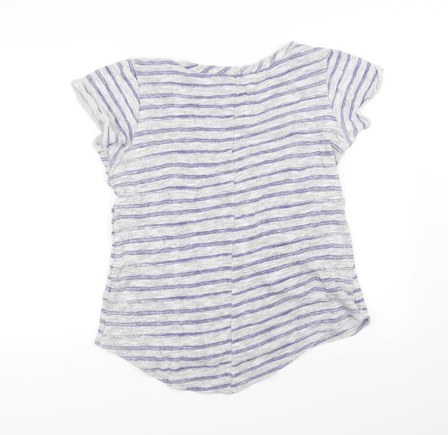 Blooming Marvellous Womens Grey Striped  Basic T-Shirt Size 10