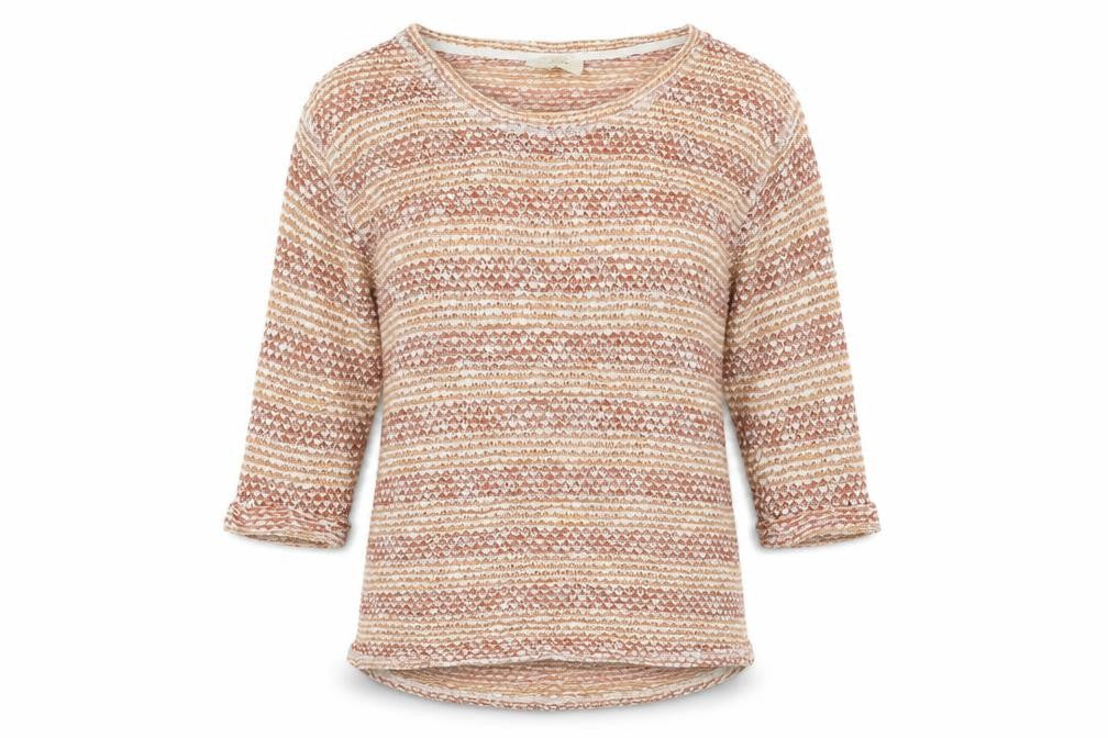 Front view of Next women’s orange jumper, size UK 14