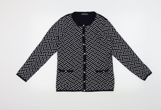 Bon Marché Womens Blue   Cardigan Jumper Size S  - Front Pockets