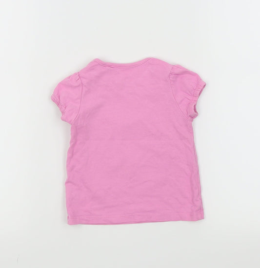 TU Girls Pink   Basic T-Shirt Size 9-12 Months  - Ladybird