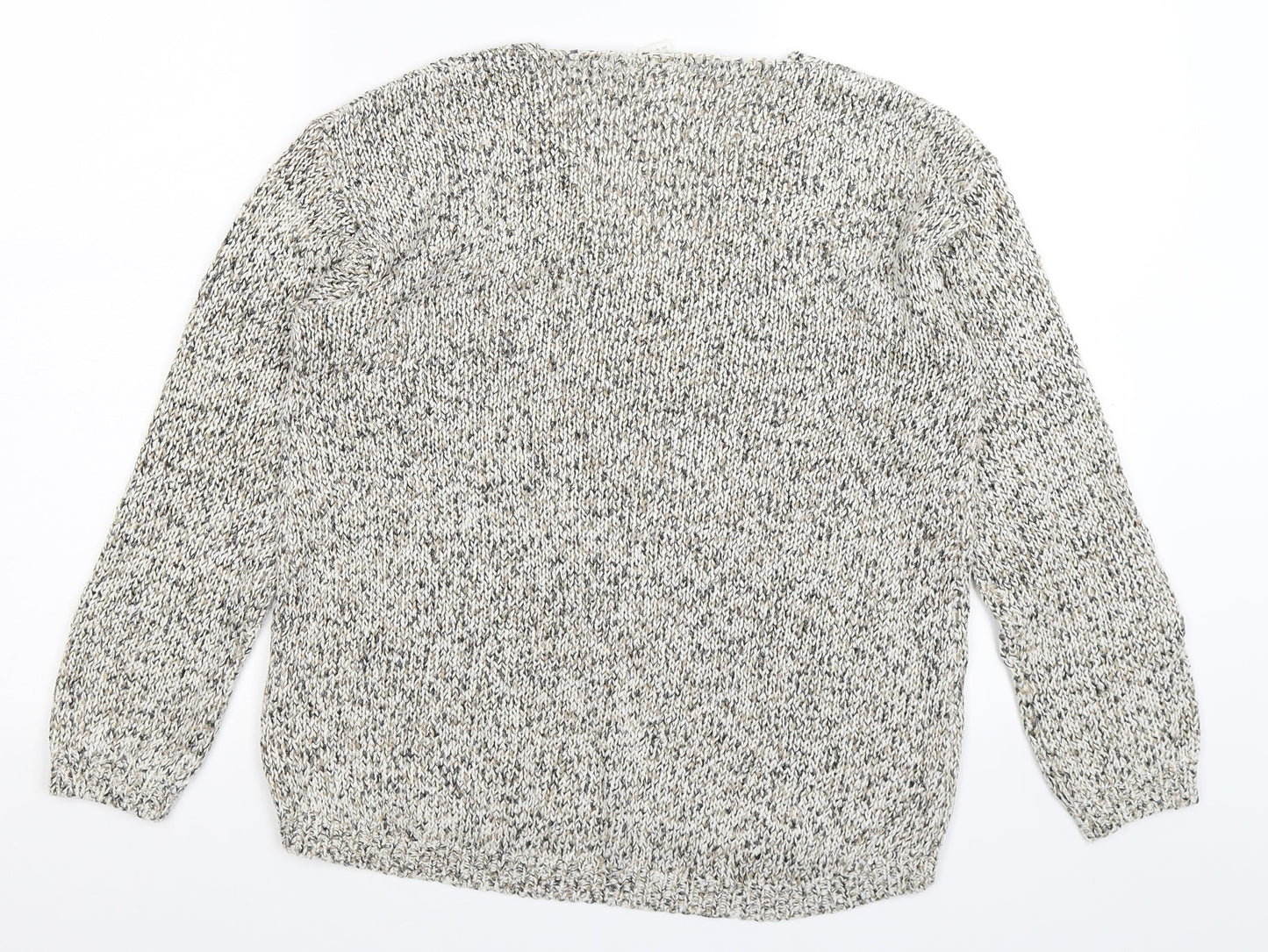 H&M Womens Beige  Knit Pullover Jumper Size M