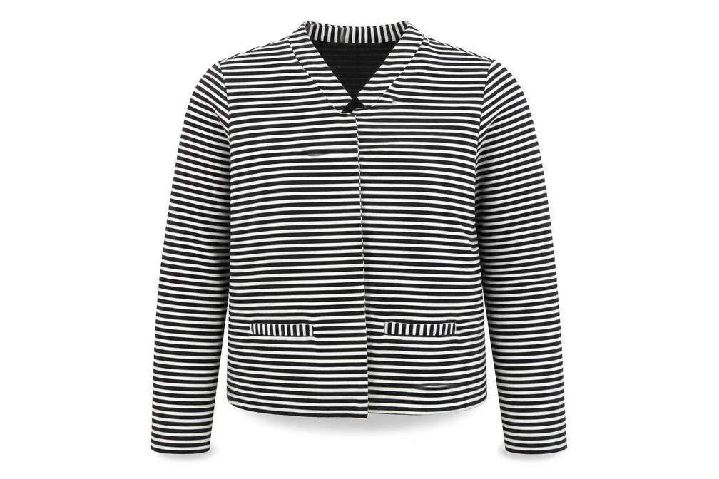 Papaya Womens Black Striped  Jacket  Size 14