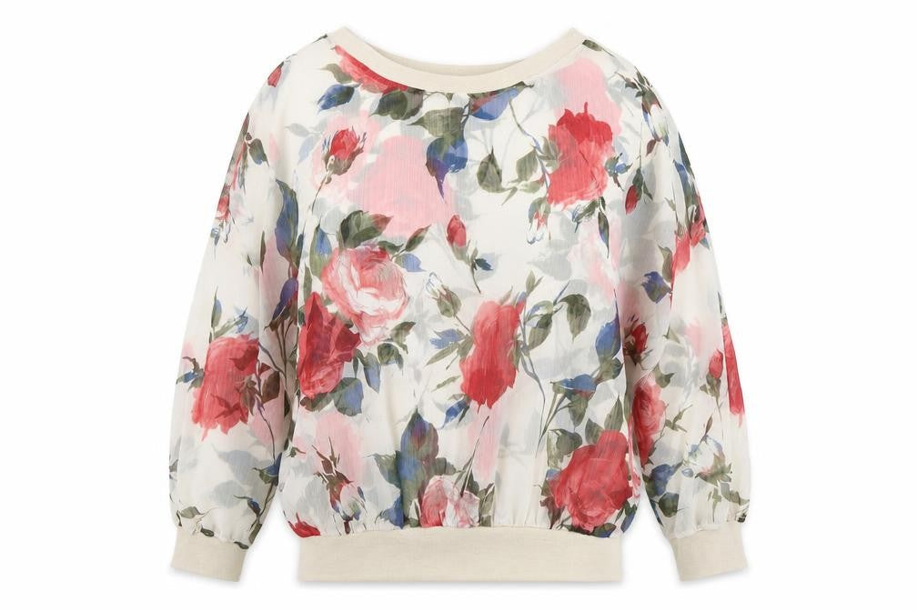 New Look Womens Beige Floral  Basic Blouse Size M