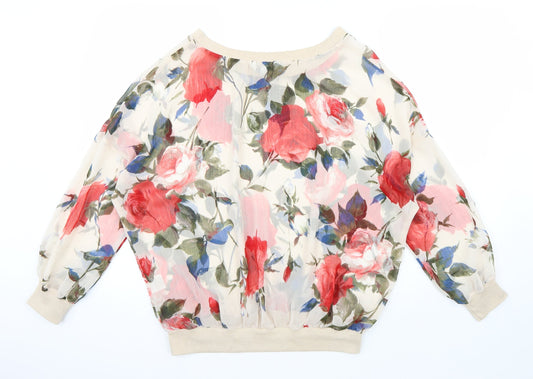 Newlook Womens Beige Floral  Basic Blouse Size M