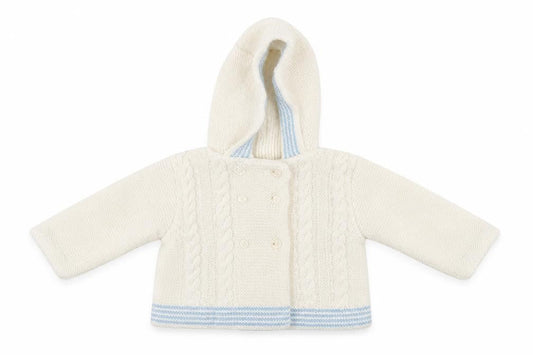 Front view of Zip Zap Baby Ivory Cardigan Jumper, size 0-3, Months