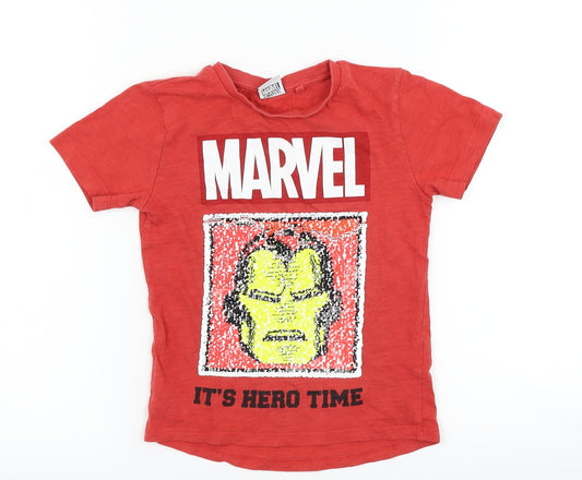 NEXT Boys Red   Basic T-Shirt Size 4 Years  - marvel iron man