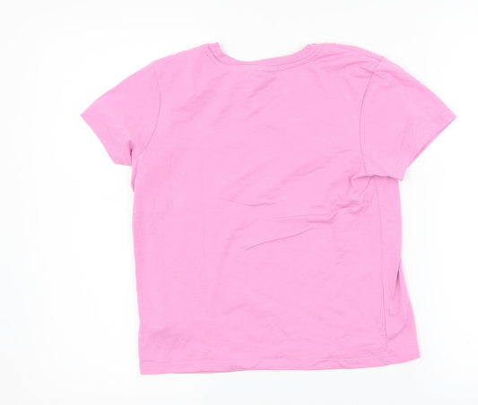 Topshop Womens Pink   Basic T-Shirt Size 6  - usa