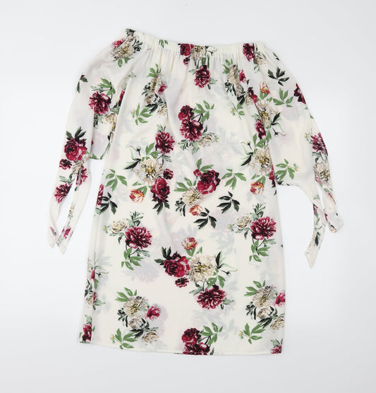New Look Womens Ivory Floral  Shift  Size 6