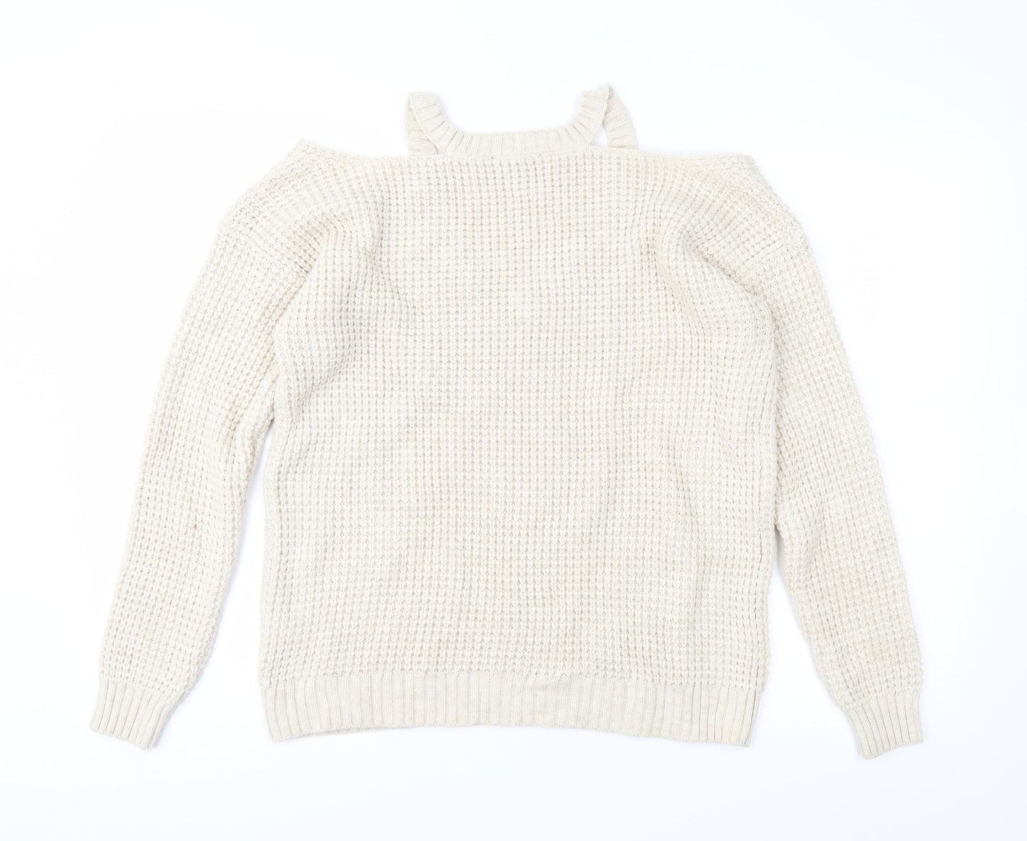 New Look Womens Beige  Knit Pullover Jumper Size S