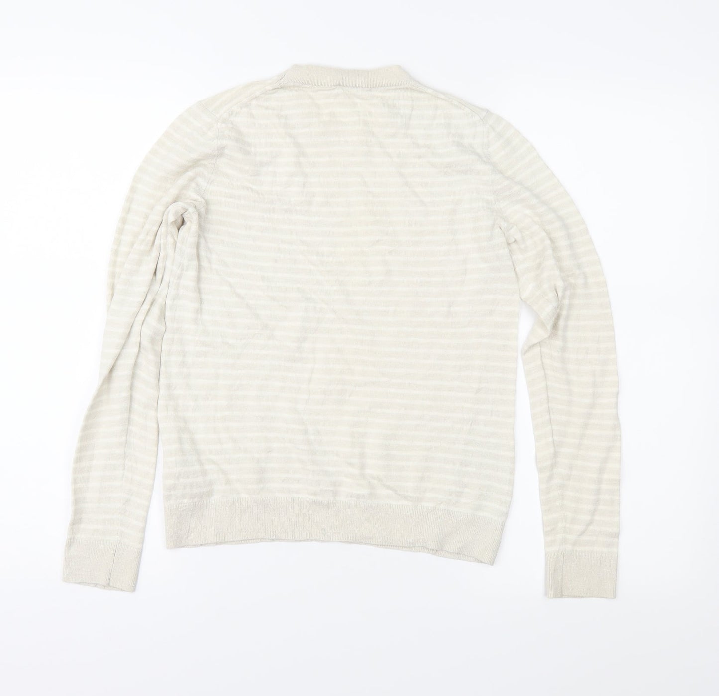 Gap Womens Beige Striped Knit Pullover Jumper Size S