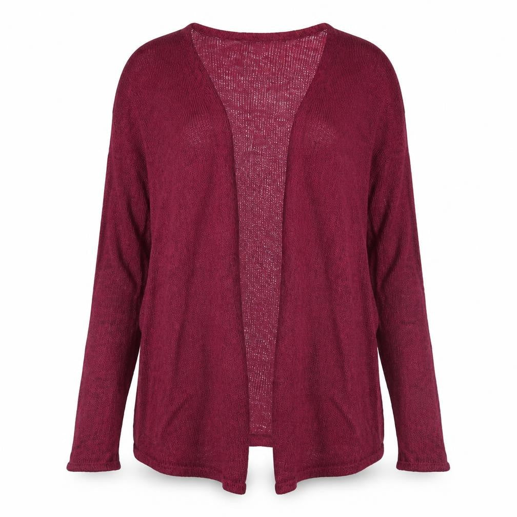 Front view of H&M women’s purple taffeta cardigan jumper, size S