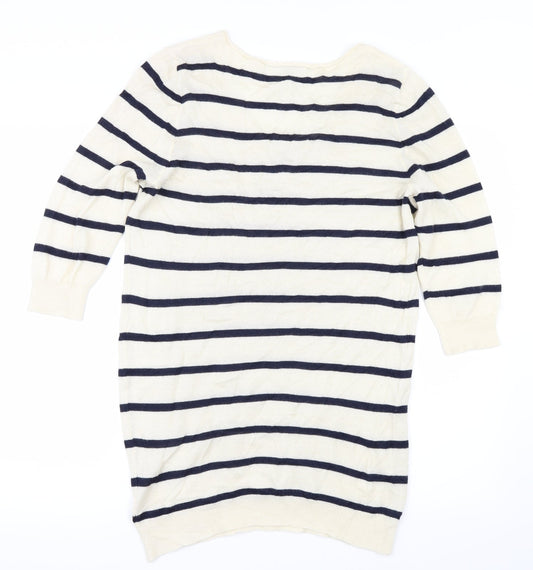 Gap Womens Ivory Striped  Pullover Jumper Size S