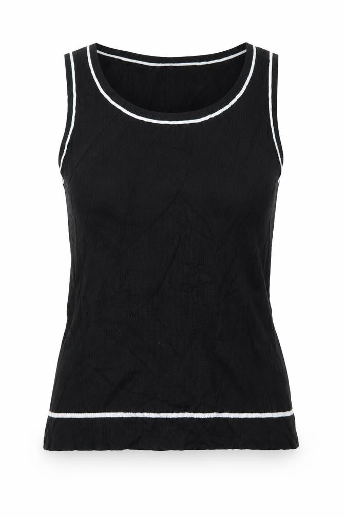 Front view of Jones New York women’s black vest jumper, size XL