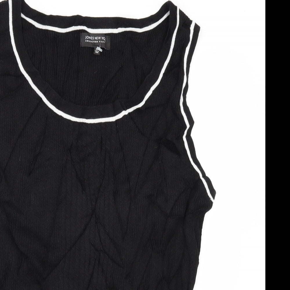 Jones New York Womens Black   Vest Jumper Size XL