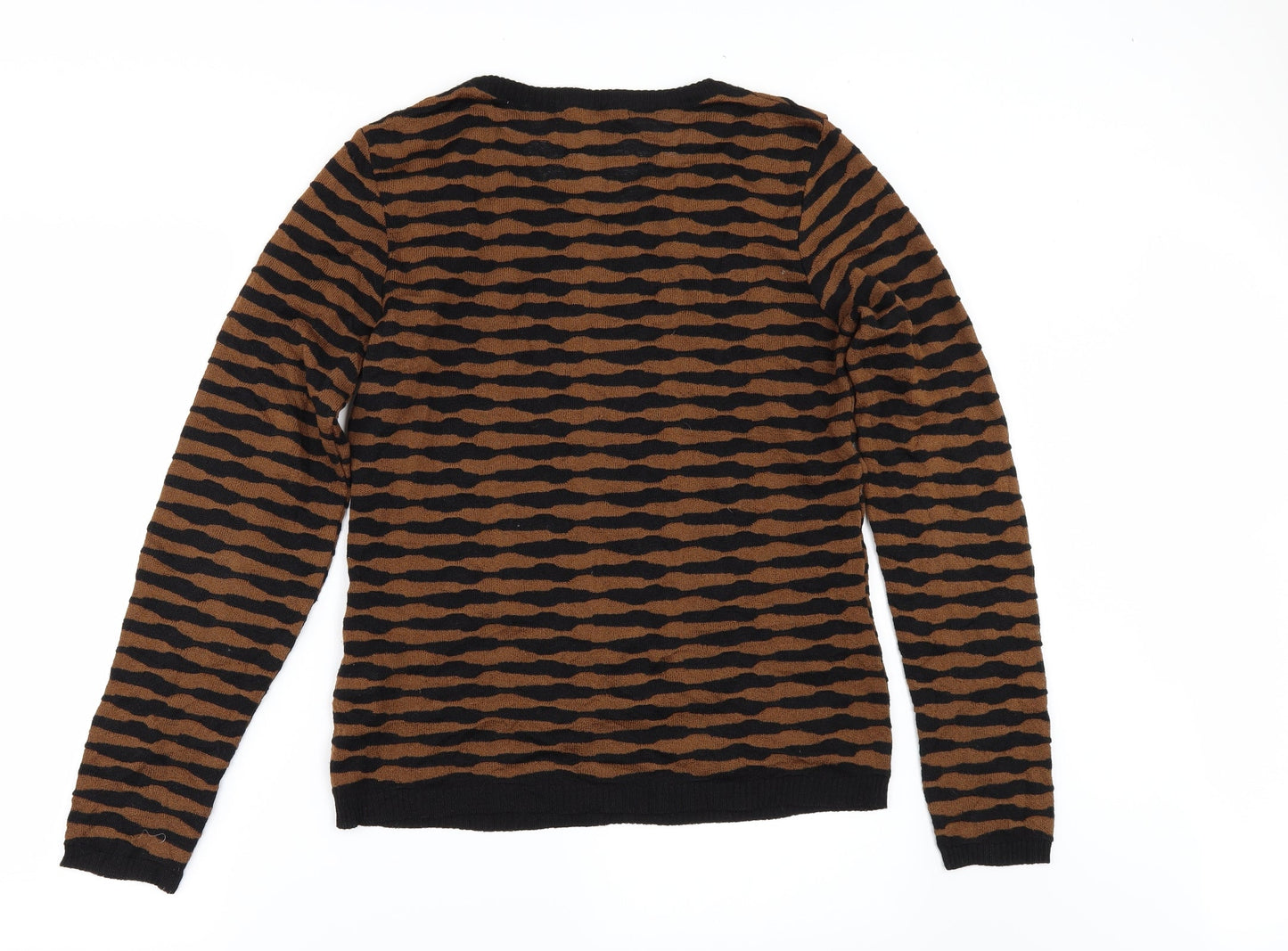 Supertrash Womens Gold Striped  Pullover Jumper Size M