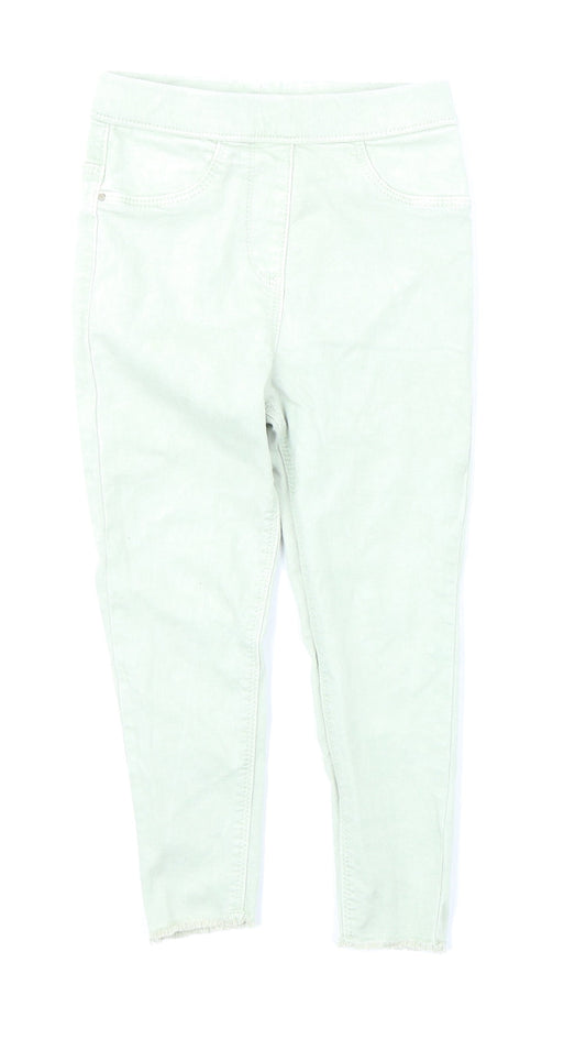 George Girls Green  Denim Jegging Jeans Size 4-5 Years