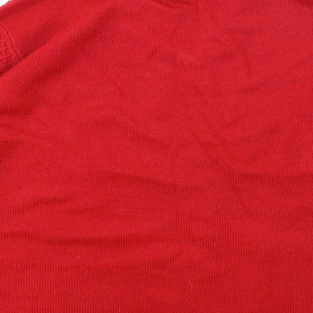 ISLE  Womens Red  Knit Pullover Jumper Size XL