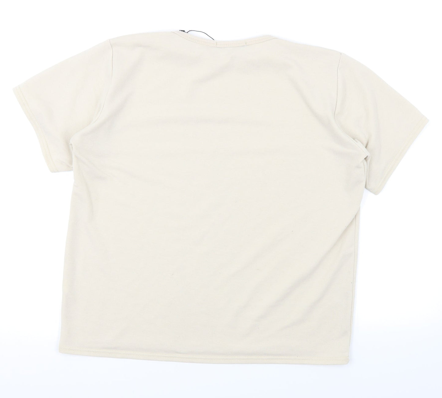 I SAW IT FIRST Womens Beige   Basic T-Shirt Size 12