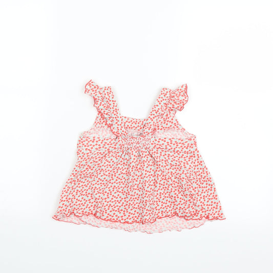Nexed Girls Pink Solid  Cami Pyjama Top Size 2-3 Years  - cherry pattern