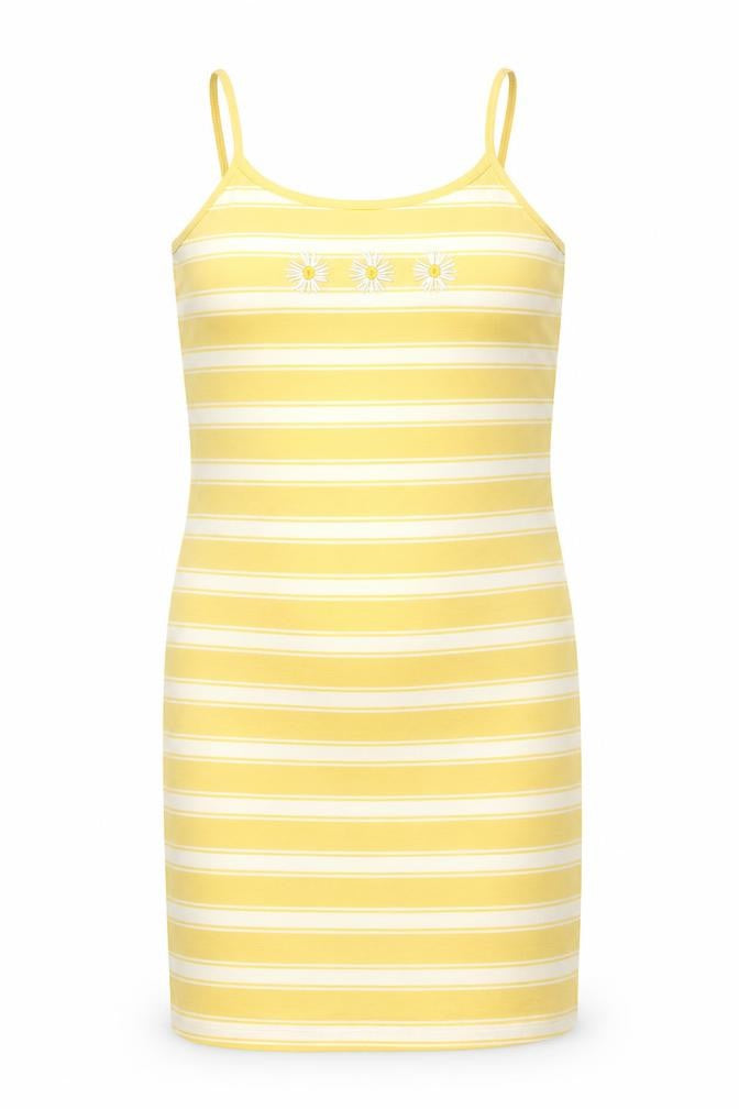 Front view of SHEIN girls’ multicoloured striped basic tank, size 8-9, years
