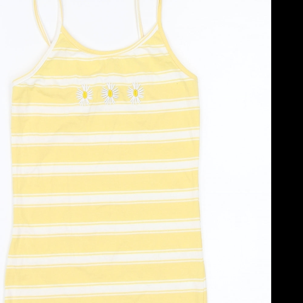 SheIn Girls Multicoloured Striped  Basic Tank Size 8-9 Years
