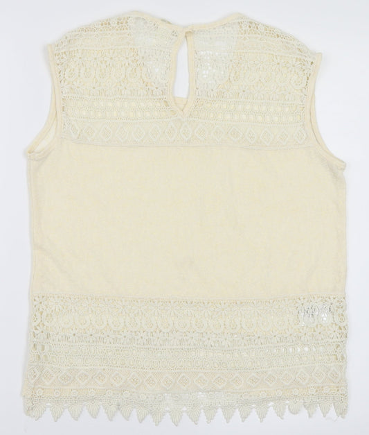 H&M  Womens Ivory   Basic T-Shirt Size XS
