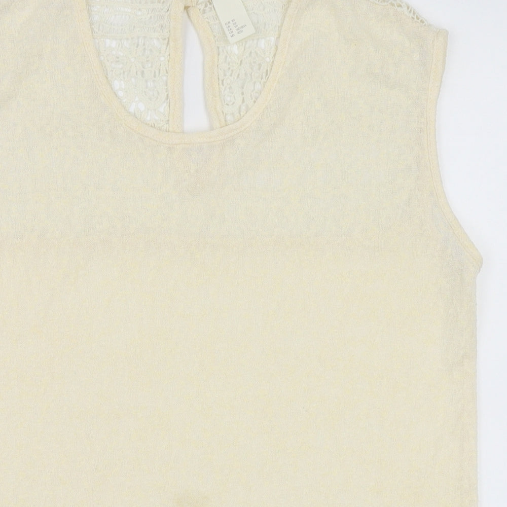 H&M  Womens Ivory   Basic T-Shirt Size XS